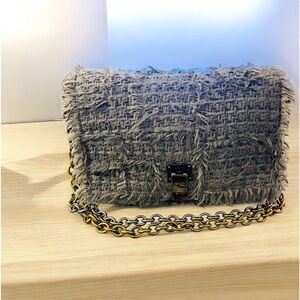 Proenza Schouler Tweed Chain-Link Crossbody Bag
